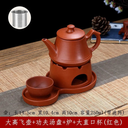 300cc Purple Clay Teapot Handmade Tea Set Pot Chinese Kung Fu Tea Pot Kettle Teapot Zisha Ceramic Pottery China Tea Set Pitcher