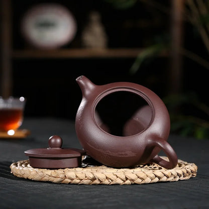 300cc Yixing Zisha Teapot Is Famous For Its Handmade Purple Sand Tea Set A Teapot That Shines Like A Pearl Gem