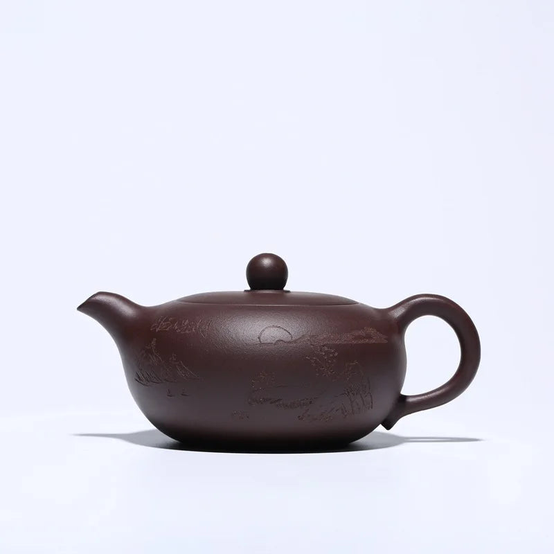 300cc Yixing Zisha Teapot Is Famous For Its Handmade Purple Sand Tea Set A Teapot That Shines Like A Pearl Gem