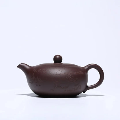 300cc Yixing Zisha Teapot Is Famous For Its Handmade Purple Sand Tea Set A Teapot That Shines Like A Pearl Gem