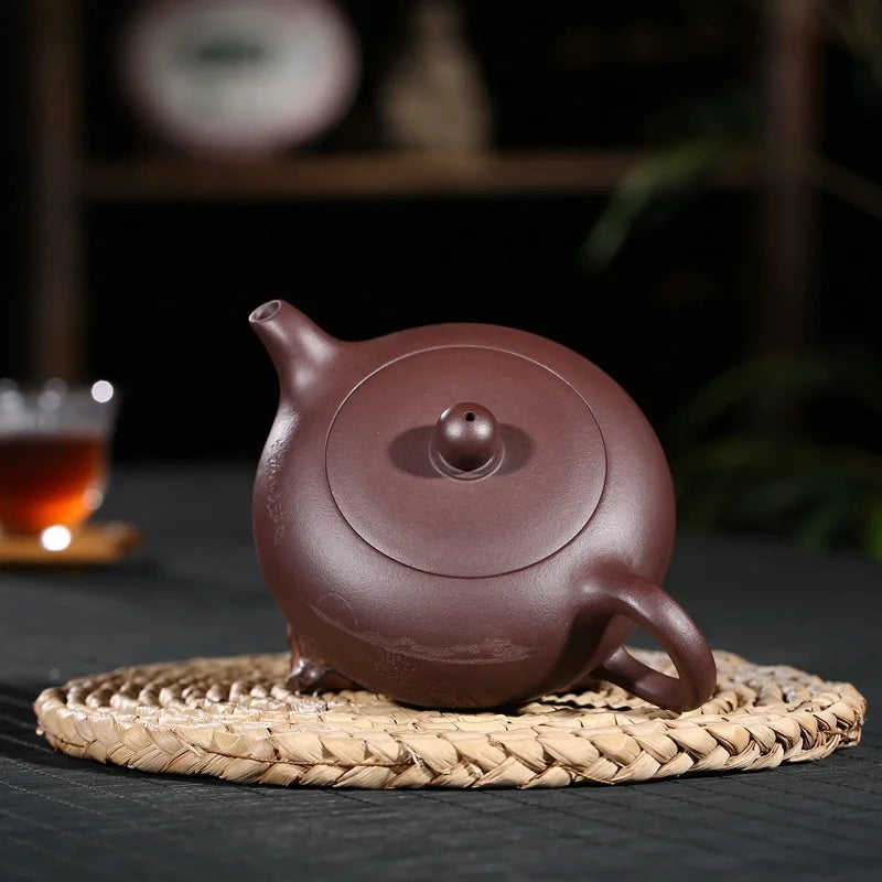 300cc Yixing Zisha Teapot Is Famous For Its Handmade Purple Sand Tea Set A Teapot That Shines Like A Pearl Gem