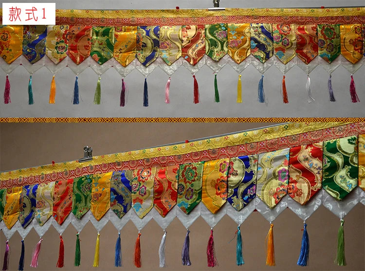 300cm long Wholesale Buddhist supply Buddhism HOME Temple buddha hall Wall Deco Enclosing curtain Tapestry draperies WEI MAN