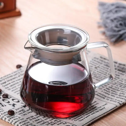 300ml/500ml Transparent Glass Tea Pot Borosilicate Coffee Maker Heat Resistant Glass Teapot Kitchen Teaware Tea Pot With Infuser