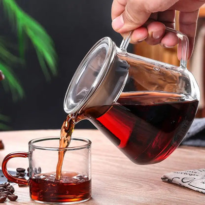 300ml/500ml Transparent Glass Tea Pot Borosilicate Coffee Maker Heat Resistant Glass Teapot Kitchen Teaware Tea Pot With Infuser