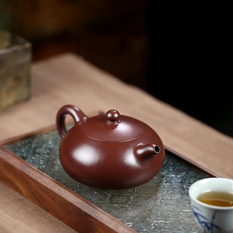 300ml Chinese Yixing Authentic Purple Clay Teapots Large Capacity Kettle Famous Handmade Ball Hole Filter Tea Pot Zisha Tea Set
