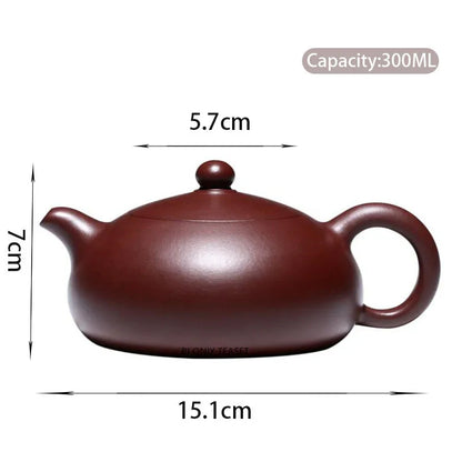 300ml Chinese Yixing Authentic Purple Clay Teapots Large Capacity Kettle Famous Handmade Ball Hole Filter Tea Pot Zisha Tea Set