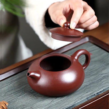 300ml Chinese Yixing Authentic Purple Clay Teapots Large Capacity Kettle Famous Handmade Ball Hole Filter Tea Pot Zisha Tea Set