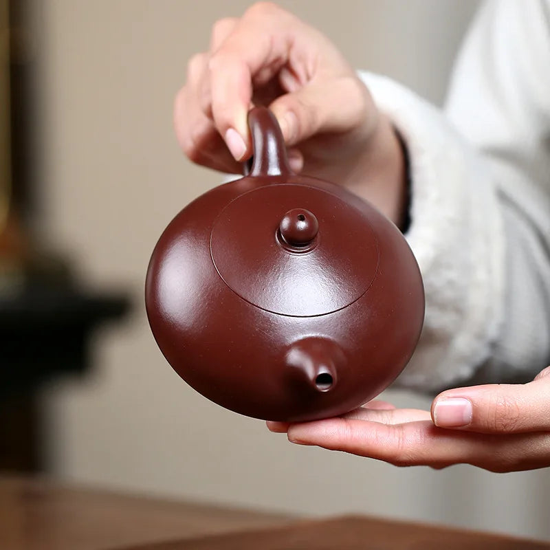 300ml Chinese Yixing Authentic Purple Clay Teapots Large Capacity Kettle Famous Handmade Ball Hole Filter Tea Pot Zisha Tea Set