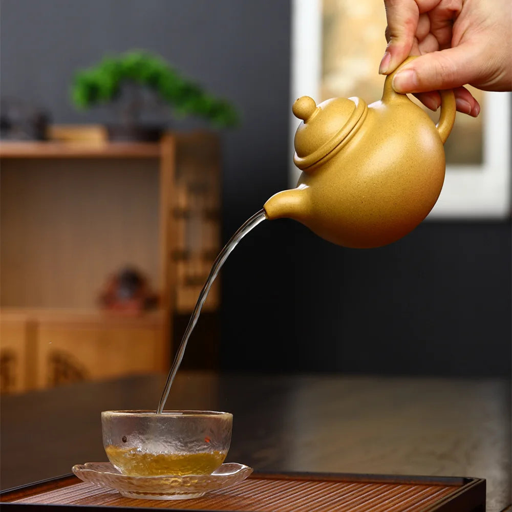 300ml Chinese Yixing High-end Purple Clay Teapots Beauty Kettle Famous Artists Handmade Tea Pot Raw Ore Zisha Tea Set