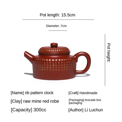 300ml Chinese Yixing Purple Clay Teapots Classic Xishi Tea Pot 188 Ball Hole Filter Kettle Master Handmade Zisha Teaware Gifts