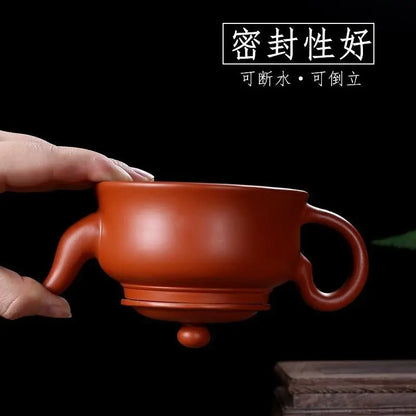 300ml Chinese Yixing Raw Ore Purple Clay Teapots Small Capacity Handmade Stone Scoop Tea Pot Kettle High-end Zisha Tea Set