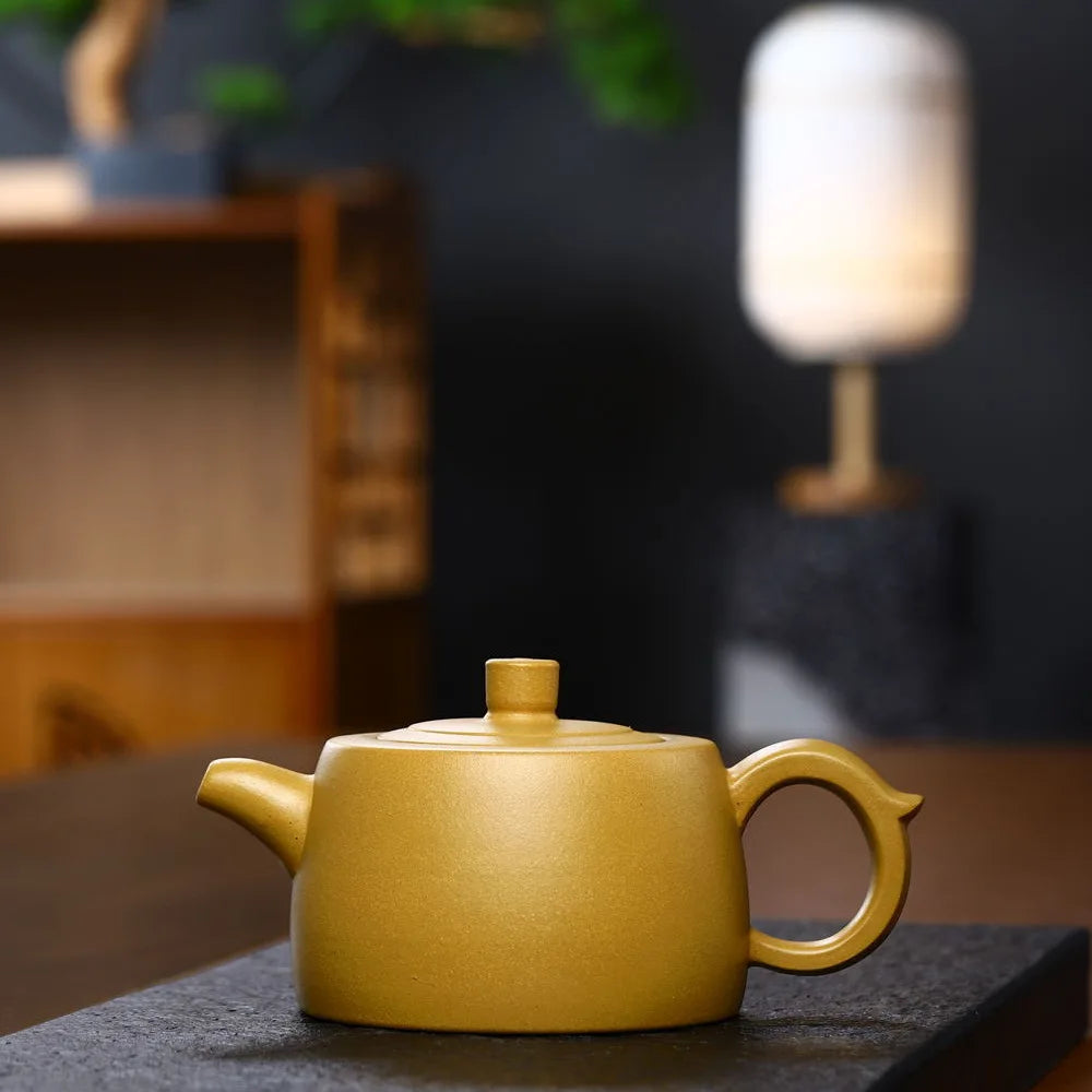 300ml Chinese kungfu tea pot real yixing zisha duan clay solid color on sales marked master Han Duo pots new handmade craft gift