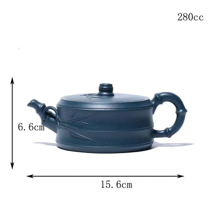 300ml Yixing Purple Clay Teapots Handmade Large Capacity Hexagonal Shape Tea Pot Raw Ore Azure Mud Kettle Chinese Zisha Tea Set