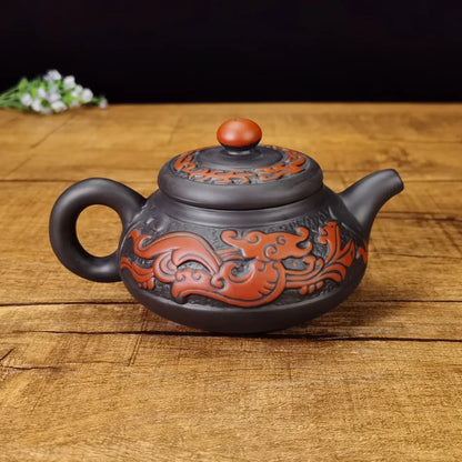 300ml Yixing Raw Ore Household Teapot Handmade Large Capacity Tea Making Device Ceramic Purple Sand Kung Fu Tea Set China