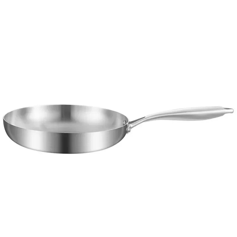304 Stainless Steel Frying Pan Five-layer Steel Non Stick Pan  Steak Wok  Pancake Pan  Egg Pan Cooking Pot Non Stick Pans