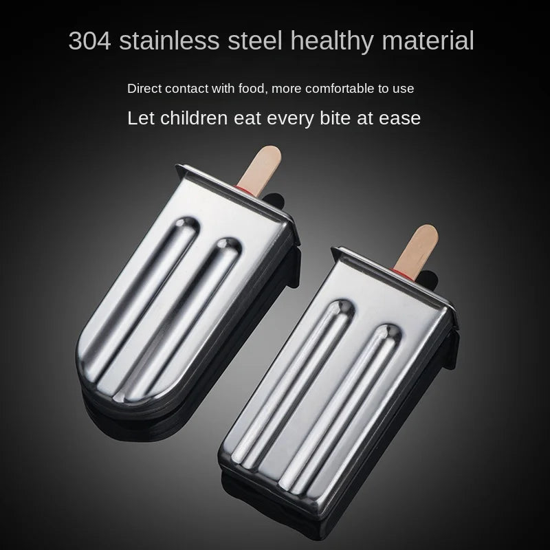 304 Stainless Steel Ice Cream Mold Homemade Large Set Ice Cube Shape Make Popsicle Popsicle Model Children Mould Kitchen Tools