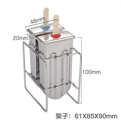 304 Stainless Steel Ice Cream Mold Homemade Large Set Ice Cube Shape Make Popsicle Popsicle Model Children Mould Kitchen Tools