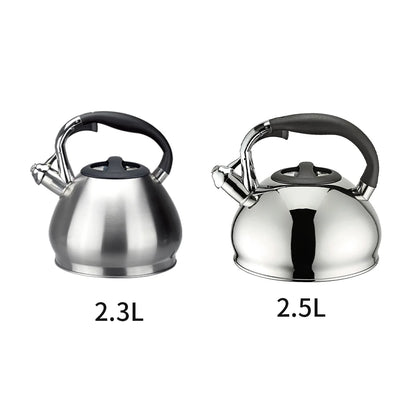 304 Stainless Steel Loud Whistling Hot Water Kettle Induction Cooker Home Camping Boiling Coffee Tea Kettle Stove Top Teapot