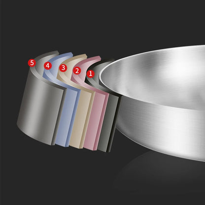 304 Stainless Steel Pan Household Special Wok 0.23mm Thick Pan 3-layer Steel Pan Cooking Pot Professional Grade Pan