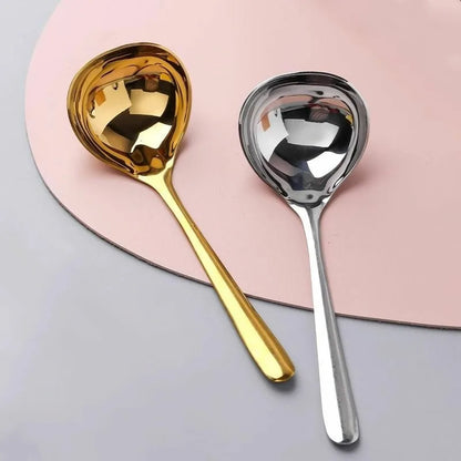 304 Stainless Steel Spoon Long Handle Tablespoons Hot Pot Soup Ladle Ramen Noodles Scoop Kitchen Tableware Cooking Utensils