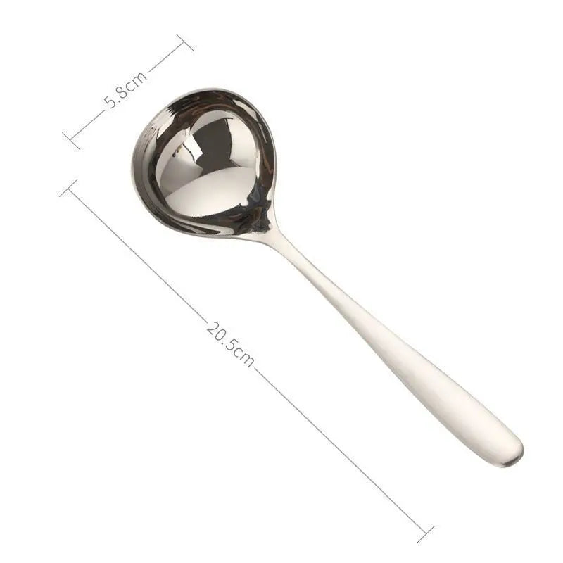 304 Stainless Steel Spoon Long Handle Tablespoons Hot Pot Soup Ladle Ramen Noodles Scoop Kitchen Tableware Cooking Utensils