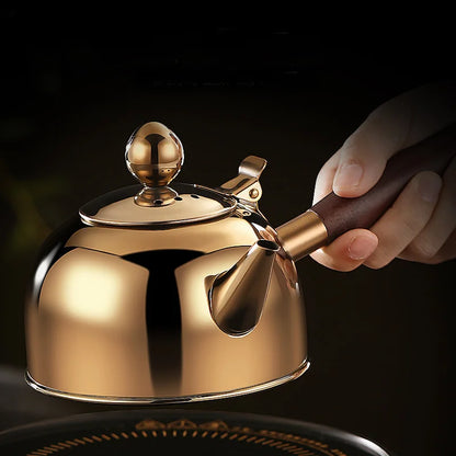 304 Stainless Steel Teapot Induction Tea Stove Household Kung Fu Kettle Creative Beech Handle Pot Water Jug Elegant Water Jugs