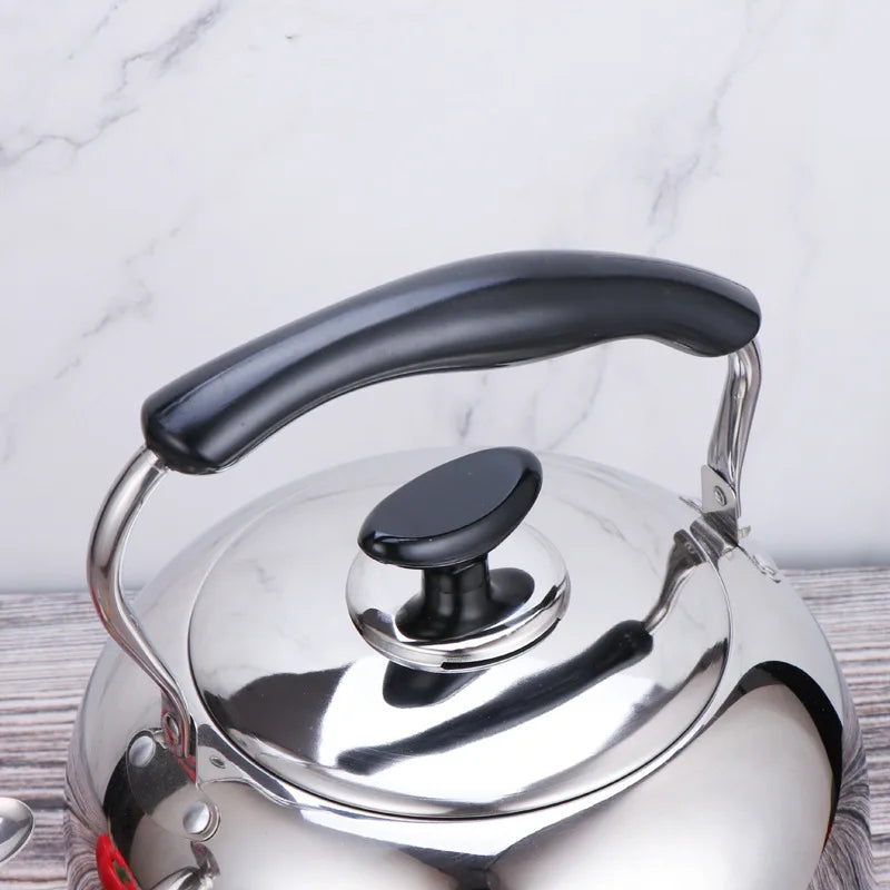 304 Stainless Steel Whistling Kettle Gas Induction Cooker Water Pot Household Gas Kettle Creative Teapot 1.5/2/3/4/5/6L