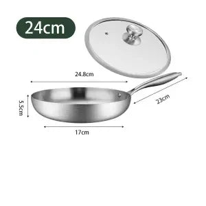 304 stainless steel thickened frying pan frying pan non-stick frying steak egg pancake frying pan household uncoated