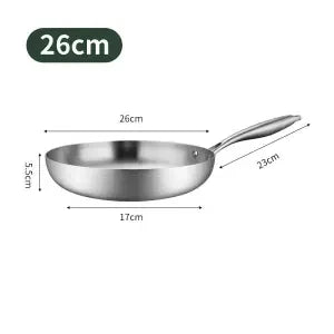 304 stainless steel thickened frying pan frying pan non-stick frying steak egg pancake frying pan household uncoated