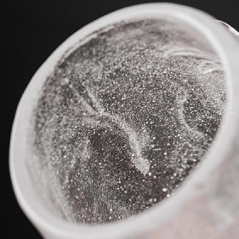 308ml High-end Frozen Burnt Glass Flower Tea Cup Kung Fu Tea Master Cup Ladies Personal Large Carved  Cup Customized Gift Box