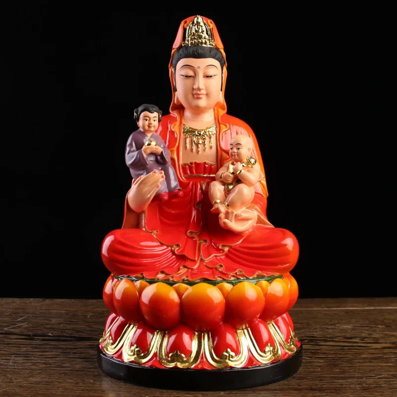 30CM Asia HOME family shrine Effective Buddhism bless family safe health good luck SONG ZI Guan yin Buddha statue