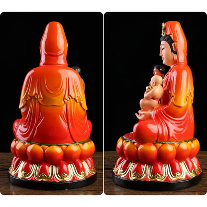30CM Asia HOME family shrine Effective Buddhism bless family safe health good luck SONG ZI Guan yin Buddha statue