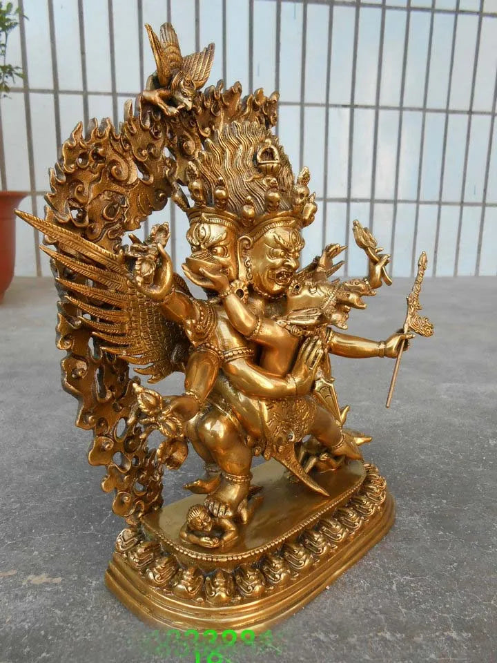 30CM  LARGE GOOD wholesale buddha statue Tibetan Buddhism Buddha brass statue Tantra KILAYA Puba Jingang Buddha talisman