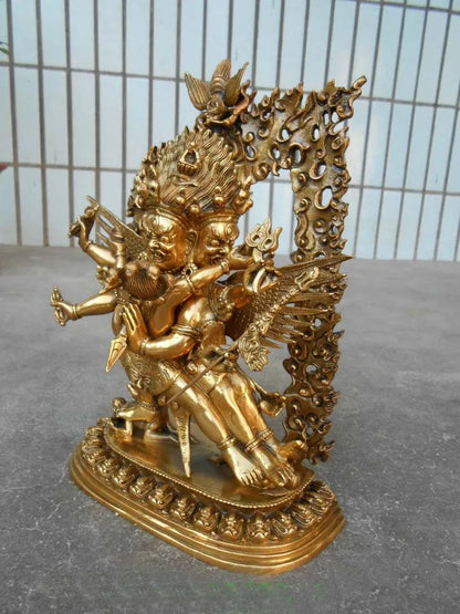 30CM  LARGE GOOD wholesale buddha statue Tibetan Buddhism Buddha brass statue Tantra KILAYA Puba Jingang Buddha talisman