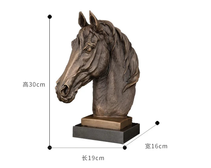 30CM LARGE # SHOP HOME hall Lobby Porch Reception TOP efficacious  Mascot#  Inviting money wealth bronze horse Sculpture statue