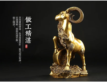 30CM Large -Unique GIFT --TOP Business Decor ART-efficacious Talisman Money Drawing Good luck sheep FENG SHUI art sculpture