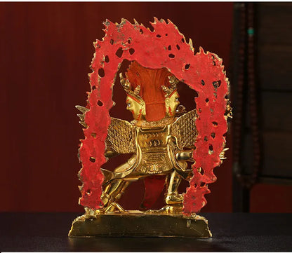 30CM large -GOOD---Buddhist Buddhism home family efficacious Protection brass Puba Jingang Yamantaka Gold-plated Buddha statue