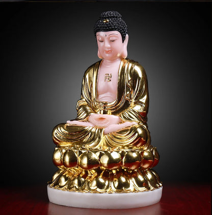 30CM large- GOOD LUCK jade gold RULAI Buddha # Home family bless Safe GOOD LUCK efficacious Talisman Sculpture statue