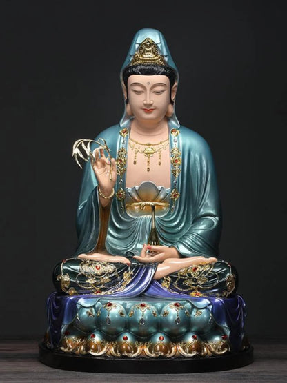 30CM large Wholesale Buddhist supplies HOME temple altar safety Worship Decorative Buddha statue Shakyamuni Guanyin bodhisattva