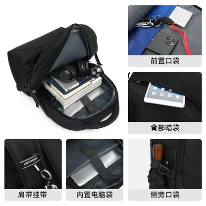 30L Backpack Waterproof Outdoor Rucksack Portable Travel Packsack Zipper Closure Nylon Polyester Student Unisex Storage Bag  캠핑