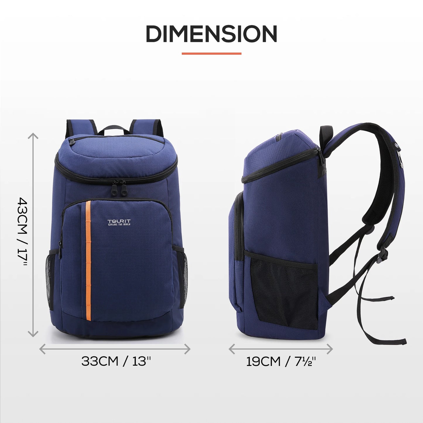 30L Thermal Backpack TOURIT Cooler bag Waterproof 30 Cans Insulated Bag Travel Beach Beer Leak-proof Food Storage Bag