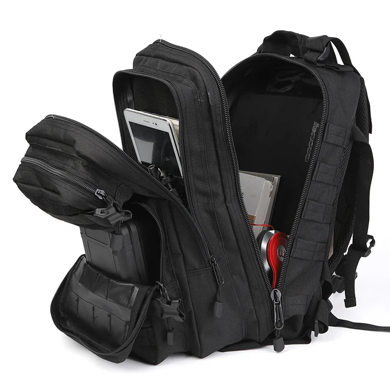 30L Travel Backpack for Men Women fits 14 Inch Notebook Small Tactical Backpack Molle Hiking Backpack for Backpacking Cycling