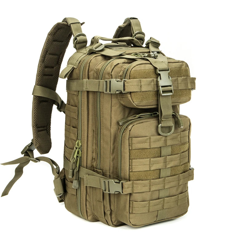 30L Travel Backpack for Men Women fits 14 Inch Notebook Small Tactical Backpack Molle Hiking Backpack for Backpacking Cycling