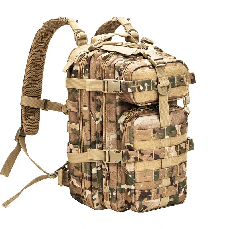 30L Travel Backpack for Men Women fits 14 Inch Notebook Small Tactical Backpack Molle Hiking Backpack for Backpacking Cycling