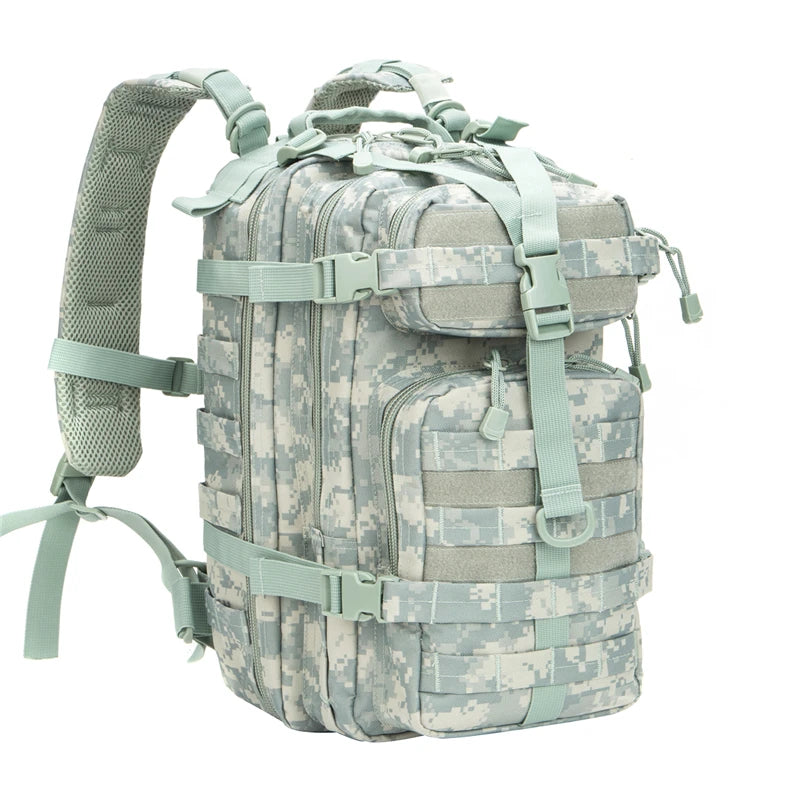 30L Travel Backpack for Men Women fits 14 Inch Notebook Small Tactical Backpack Molle Hiking Backpack for Backpacking Cycling