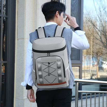 30L Waterproof Picnic Refrigerator Lunch Bags Outdoor Camping Picnic Backpack Aluminum Foil Food Cooler Warm Keeping Bag