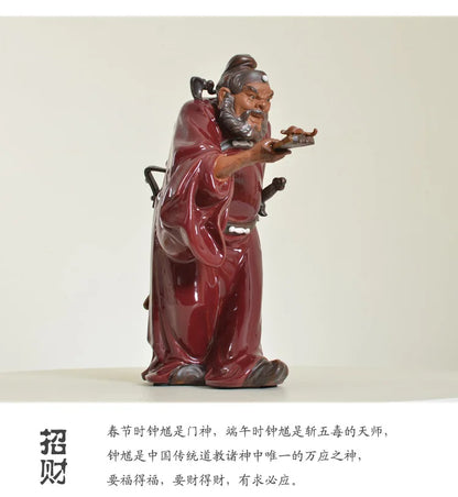 30cm large BEST business present home house TOP protection talisman # Zhong kui exorcise evil spirits FENG SHUI porcelain statue