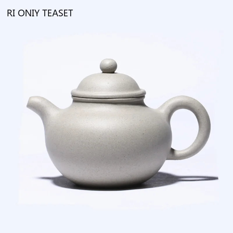 310ml Chinese Yixing Purple Clay Teapots Handmade Raw Ore White Mud Antique Tea Pot Beauty Kettle Household Zisha Tea Set