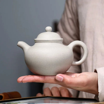 310ml Chinese Yixing Purple Clay Teapots Handmade Raw Ore White Mud Antique Tea Pot Beauty Kettle Household Zisha Tea Set