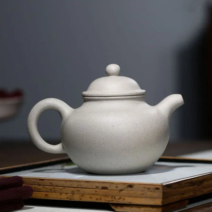 310ml Chinese Yixing Purple Clay Teapots Handmade Raw Ore White Mud Antique Tea Pot Beauty Kettle Household Zisha Tea Set